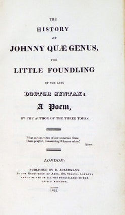 The History of Johnny Quaegenus, the Little Foundling of the Late Doctor Syntax; a Poem