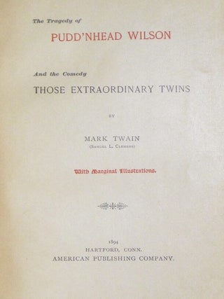The Tragedy of Pudd'nhead Wilson and the Comedy Those Extraordinary Twins