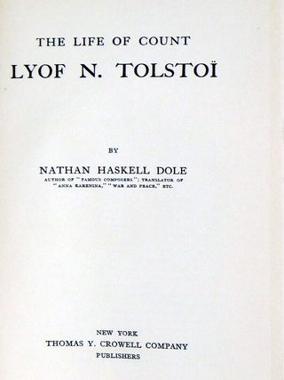 The Life of Lyof N. Tolstoi