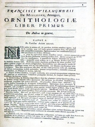 Ornithologiae Libri Tres:In Quibus Aves Ombnes Hactenus Cognitae, in Methodum Naturis Suis Convenientem Redactae, Accurate Describunture: Descriptiones Iconibus Elegantiffimis et Vivarum Avium Sinillimis, Aeri Insifis Illuftranture