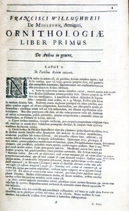 Ornithologiae Libri Tres:In Quibus Aves Ombnes Hactenus Cognitae, in Methodum Naturis Suis Convenientem Redactae, Accurate Describunture: Descriptiones Iconibus Elegantiffimis et Vivarum Avium Sinillimis, Aeri Insifis Illuftranture