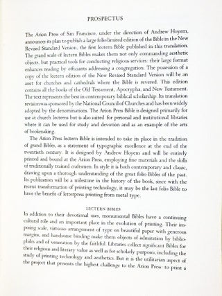 The Holy Bible in the New Revised Standard Version, A Lectern Edition Containing the Old and New Testaments with the Apocryphal or Deuterocanonical books