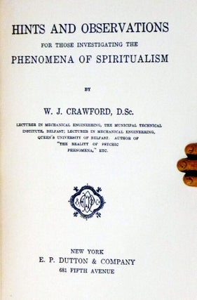 Hints and Observations for Those Investigation the Phenomena of Spiritualism