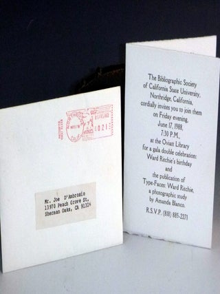 Type-Faces: A Photographic Study of Ward Ritchie (From the library of Joseph D'Ambrosio).