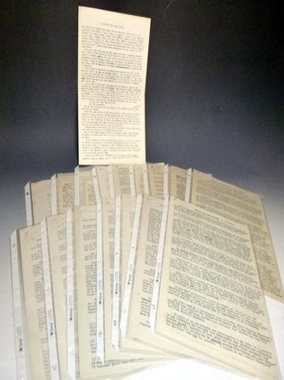 Manuscript Archive] Important mid-century archive of 15 typed research manuscripts by Arabian. Carl R. Raswan, Jane.