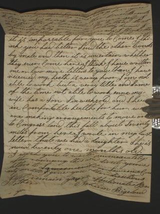 Item #025043 Pre-Conversion Letter By Brigham Young's (Twice-over) Future Father-in-Law. Nahum...