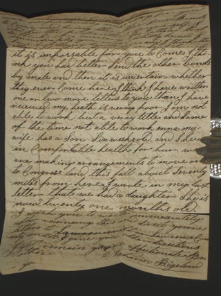 Item #025043 Pre-Conversion Letter By Brigham Young's (Twice-over) Future Father-in-Law. Nahum...