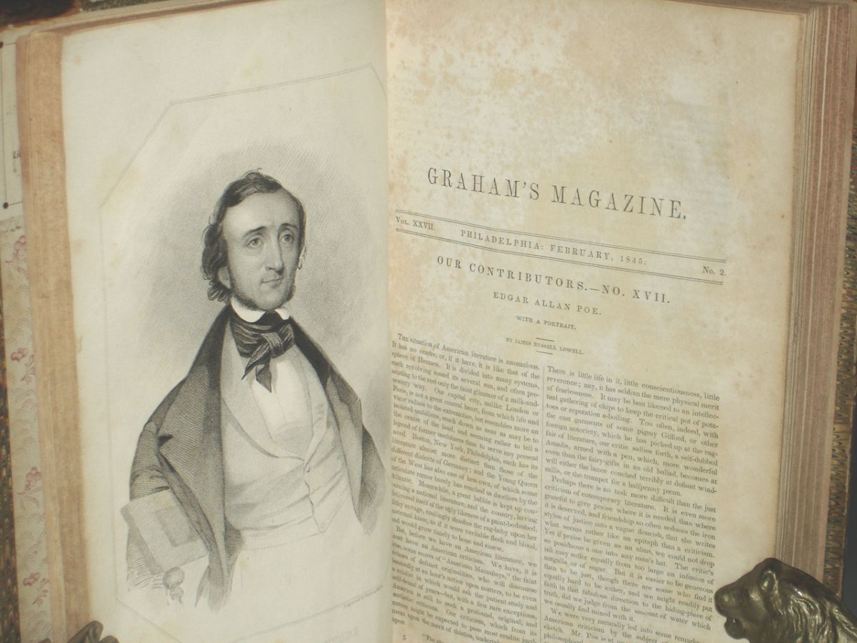 Graham Magazine Graham's Magazine, 1845. Edgar Allen Poe Biography, et. Al | Edgar A. Poe
