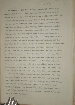 Item #025141 Manuscript of Ordnance Expert Who Rose from Private to Captain By the End of World...