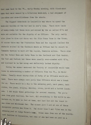 Manuscript of Ordnance Expert Who Rose from Private to Captain By the End of World War II.
