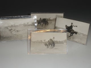 Item #025230 4 real Photograph Postcards of 1914 Miles City Round Up By Marcell