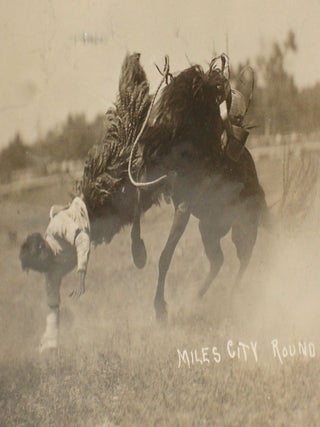 4 real Photograph Postcards of 1914 Miles City Round Up By Marcell