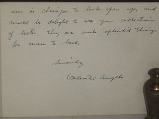 Two Page Note Signed By Artist on His Letterhead, December 18, 1935