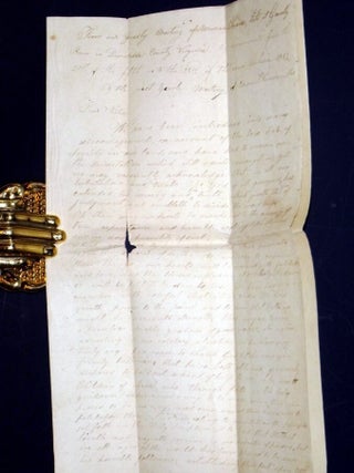 Item #025503 2 Page Autographed Letter Women Friends Meeting, Gravelly Run, Virginia, May 21-20,...