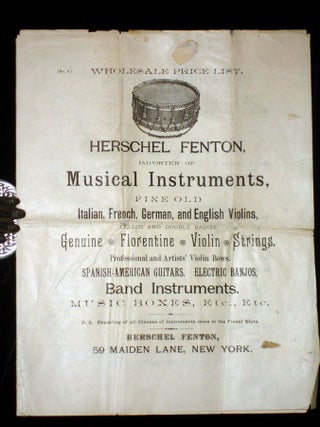 Item #025534 Herschel Fenton, Importer of Musical Instruments, Fine Old Italian, French, German...