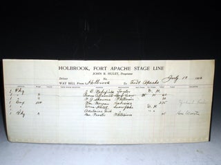 Item #025535 Holbrook, Fort Apache Stage Line, John R. Hulet, Proprietor, July 13, 1906