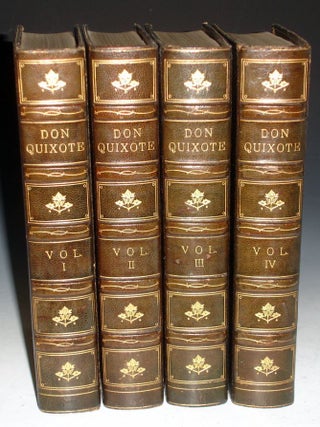 Item #025557 The History of the Ingenious Gentleman of La Mancha, (4 Volumes, Richly Bound By...