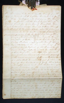 Item #025565 Republic of Texas, 6 Page Legal Document, March 24, 1845, Presided Over By Royall...
