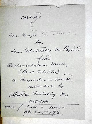 Major-General George H. Thomas; The Annual Address Delivered Before the New York Historical Society...January 5, 1875 (Bound with Extract: Sketch of Gen. George H. Thomas)