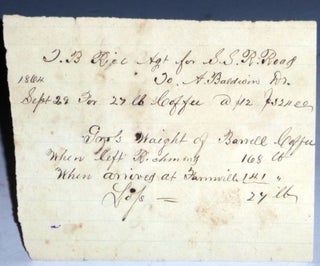 Item #026068 South Side Rail Road, Coffee Theft, 1864