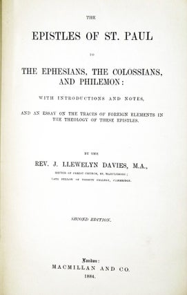 The Epistles to St. Paul to the Ephesian, the Colossians, and Philemon; with introduction and notes.