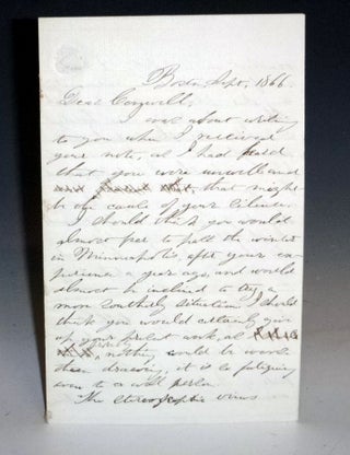 Item #027214 4 Page Autographed Letter Signed, Boston, 1866. Edward Charles Pickering
