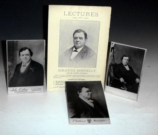 Item #027276 Lectures Accompanied By three Photographs of Donnelly. Ignatius Donnelly