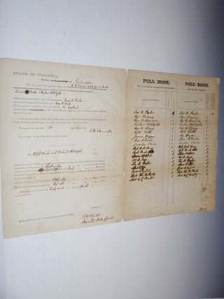 Item #027344 Poll Book; the Right of Suffrage, March 13,14,15, 1862. Virginia Southhampton County