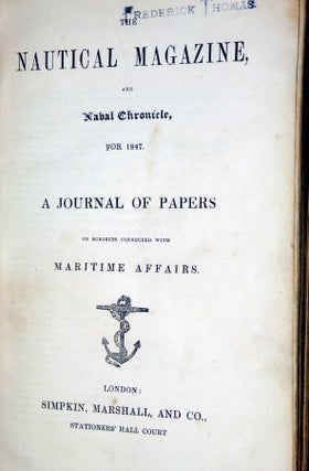 The Nautical Magazine and Naval Chronicle for 1847; a Journal of Papers on Subjects Connected with Maritime Affairs