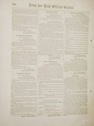 Item #027405 Army, No. 28 Navy Official Gazette. Vol. I, 1864 March 22