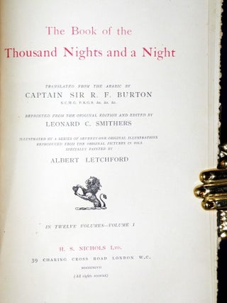 The Book of the Thousand Nights and a Night (Kamashastra ed), 12 volumes in Original Casket Case with the Key (The Kamashastra Edition)