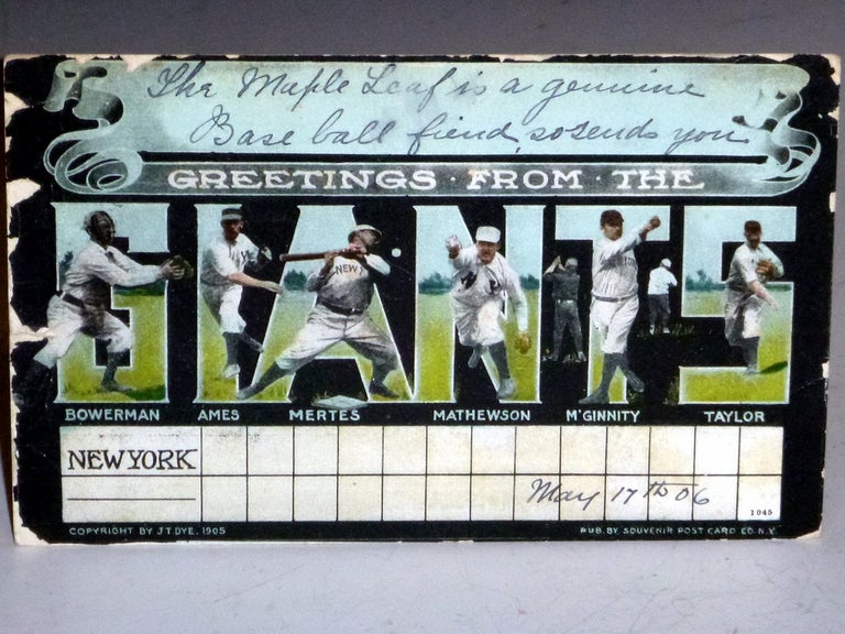 Item #027447 New York Giants 1905 Baseball Card