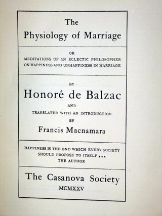 The Physiology of Marriage; or Meditations of an Eclectic Philosopher on Happiness and Unhappiness in marriage ("262 of 1000)