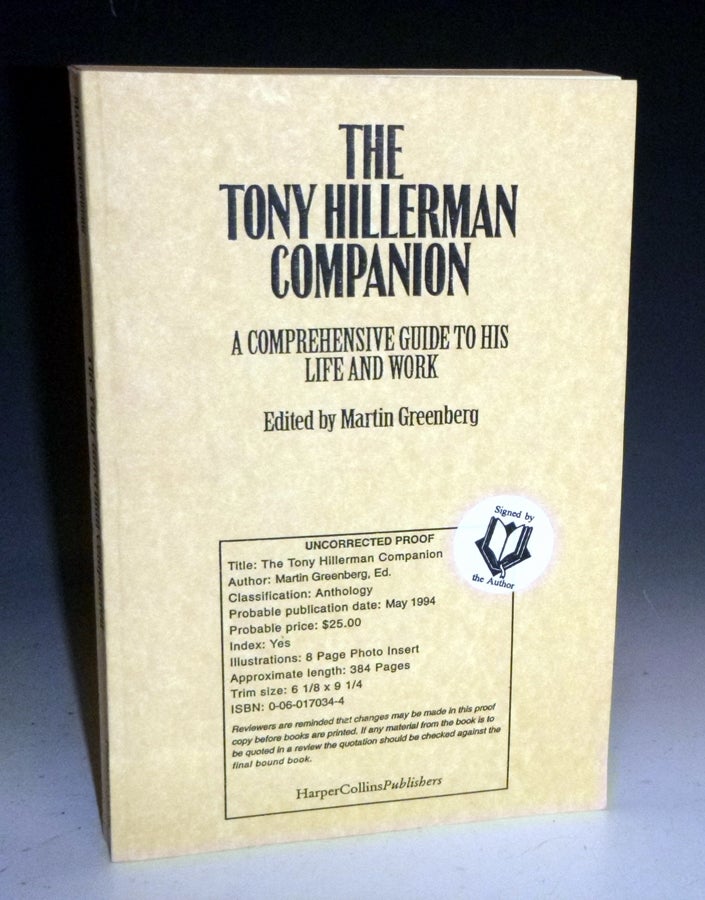 Item #027498 The Tony Hillerman Companion; a Comprehensive Guide to His Life and Work (signed By Tony Hillerman. Martin Greenberg.