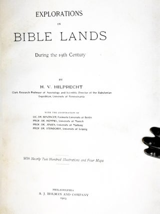 Explorations in Bible Lands During the 19th Century
