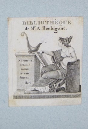 Item #027994 Bookplate for the Library of Mr. A. Houbigant. Armand-gustave Houbigant