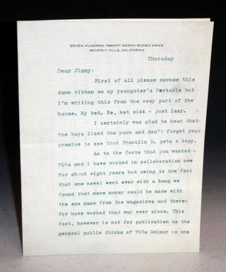 Item #028137 2p. Typed Letter Signed to Jimmy Robinson, Editor, Sports Afield, Ca. 1936. Eugene...