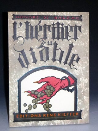 Item #028182 L'Héritier Du Diable. Honore De Balzac, Rene Kieffer