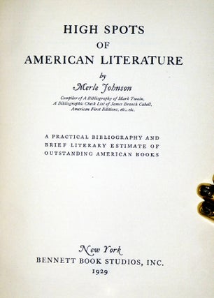 High Spots of American Literature,