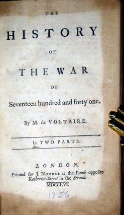 The History of the War of Seventeen Hundred and Forty One, the Second Edition