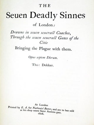 The Seven Deadly Sinnes of London