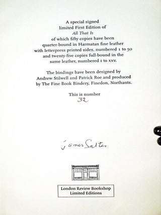 All That Is (signed Copy Limited to 50 copies)