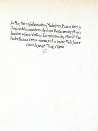 Nicolas Jenson, printer of Venice, his famous type designs and some comment upon the printing types of earlier printers