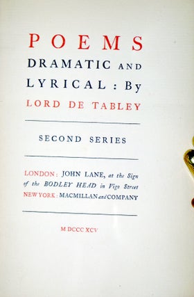 Poems; Dramatic and Lyrical (Second Series)