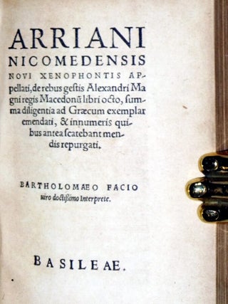 Arrianou Peri Alexandrous Anabaseos Isotrion Biblia Okto-Arriani De Expeditione Sive Rebus Gestis Alexandri MacEdonum Regis Libri Octo