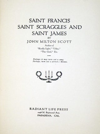 Saint Francis Saint Scraggles and Saint James