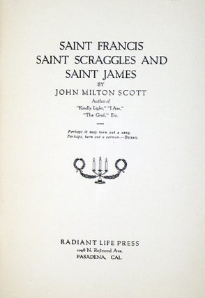 Saint Francis Saint Scraggles and Saint James