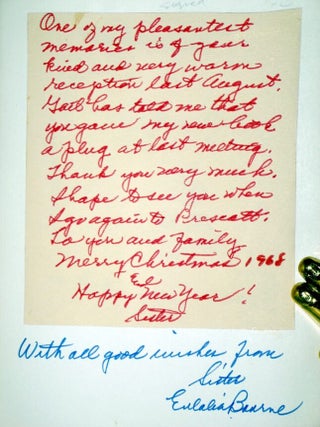 Nine Months is a Year at Baboquivari School (signed By Eulalia Bourne with Note of Appreciation for Friend Who Plugged Her book)