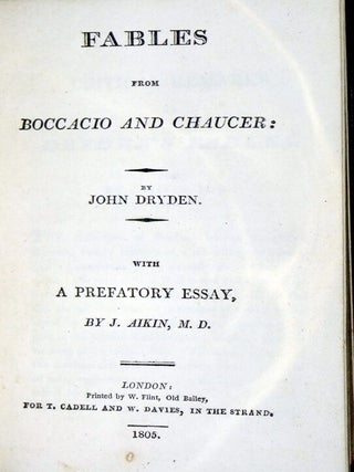 Fables from Boccacio and Chaucer