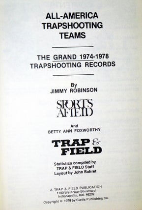 All American Trapshooting Teams; the Grand 1947-1978 Trapshooting Records